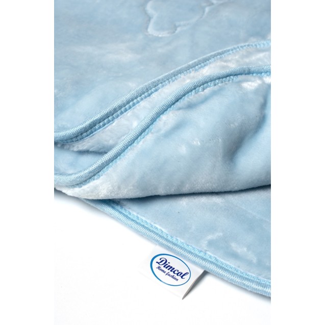 Κουβέρτα Βελουτέ Κούνιας Dimcol Bicycle Bear 16...