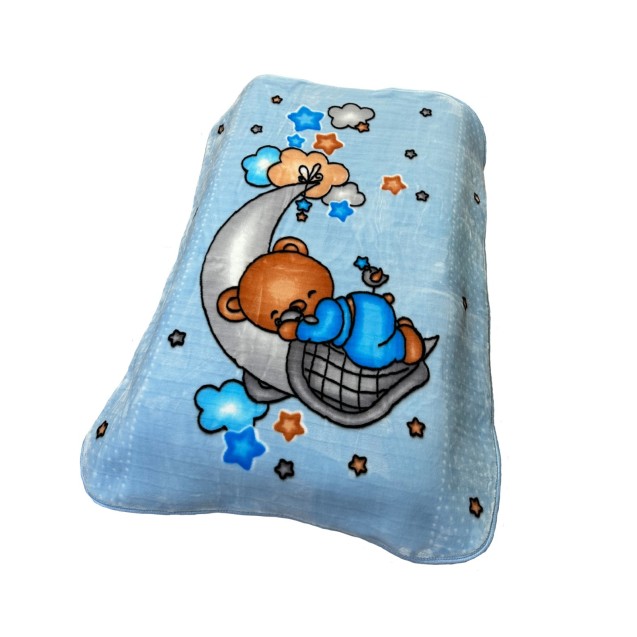 Κουβέρτα Βελουτέ Κούνιας Dimcol Crescent Moon...