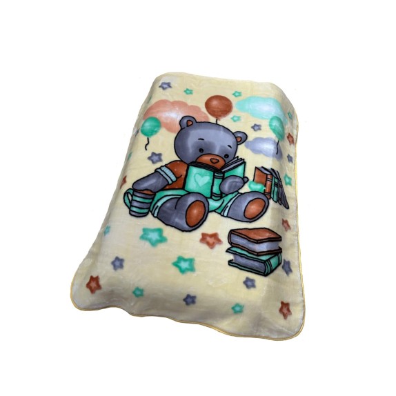 Κουβέρτα Βελουτέ Κούνιας Dimcol Studying Bear 39...