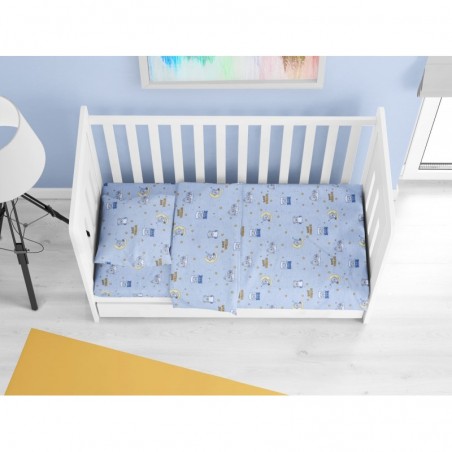 Σετ Σεντόνια Κούνιας 3 Τεμαχίων Dimcol Sweet Dreams 551 Sky Blue 120x160