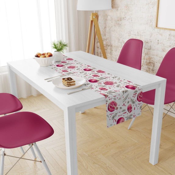 Runner Αλέκιαστο Dimcol Pomegranate 458 White 40x180