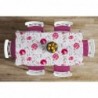 Τραπεζομάντηλο Αλέκιαστο Dimcol Pomegranate 458 White 140x180