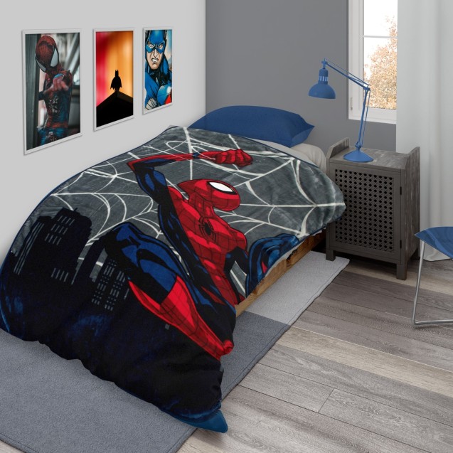Παιδική Κουβέρτα Βελουτέ Μονή Disney Spiderman...