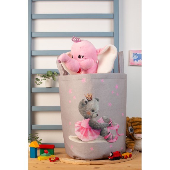 Παιδικό Καλάθι Αποθήκευσης Dimcol Ballerina 105 Γκρι...