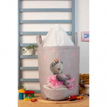 Παιδικό Καλάθι Αποθήκευσης Dimcol Ballerina 105 Γκρι 50x30x45
