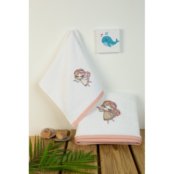 Σετ Βρεφικές Πετσέτες 2 Τεμαχίων Dimcol Little Angel 142...