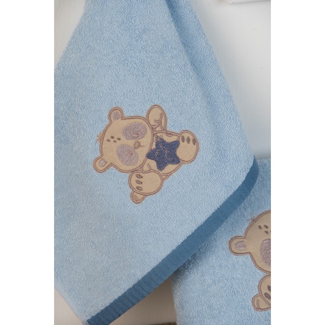 Σετ Βρεφικές Πετσέτες 2 Τεμαχίων Dimcol Star...