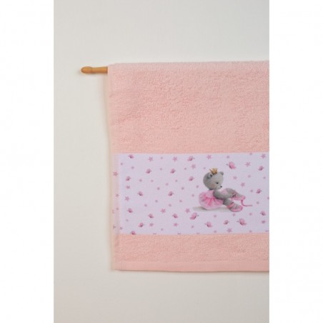 Σετ Βρεφικές Πετσέτες 2 Τεμαχίων Dimcol Ballerina 104 Ροζ 30x50 και 70x140