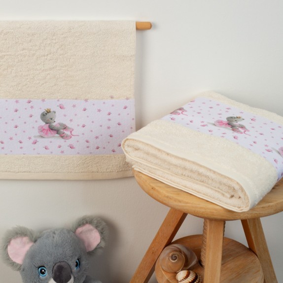 Σετ Βρεφικές Πετσέτες 2 Τεμαχίων Dimcol Ballerina 106...