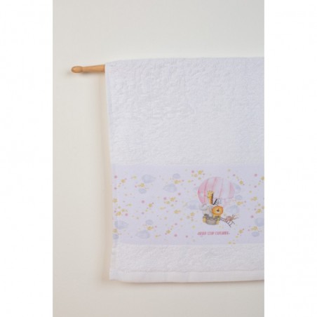 Σετ Βρεφικές Πετσέτες 2 Τεμαχίων Dimcol Balloon 66 Λευκό 30x50 και 70x140