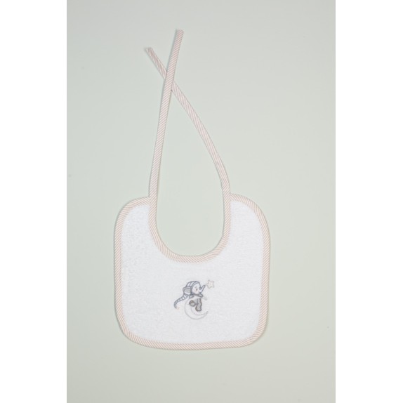 Σαλιάρα Dimcol Dreaming Elephant 168 Λευκό 25x25