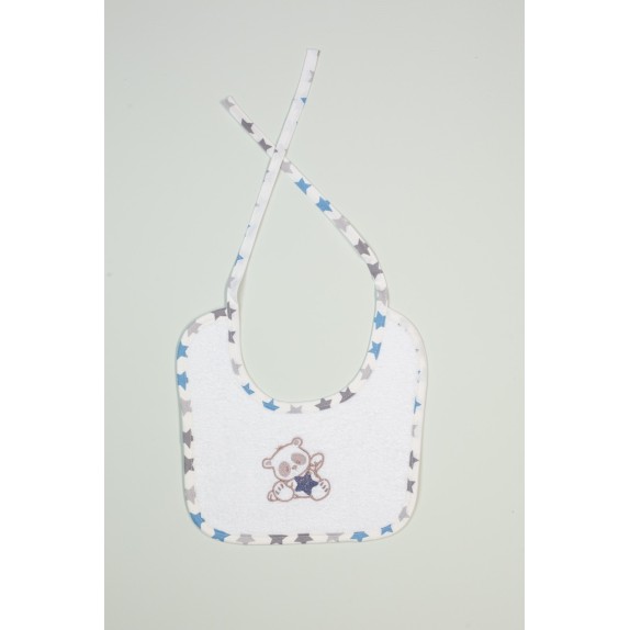 Σαλιάρα Dimcol Star Bear 152 Λευκό 25x25