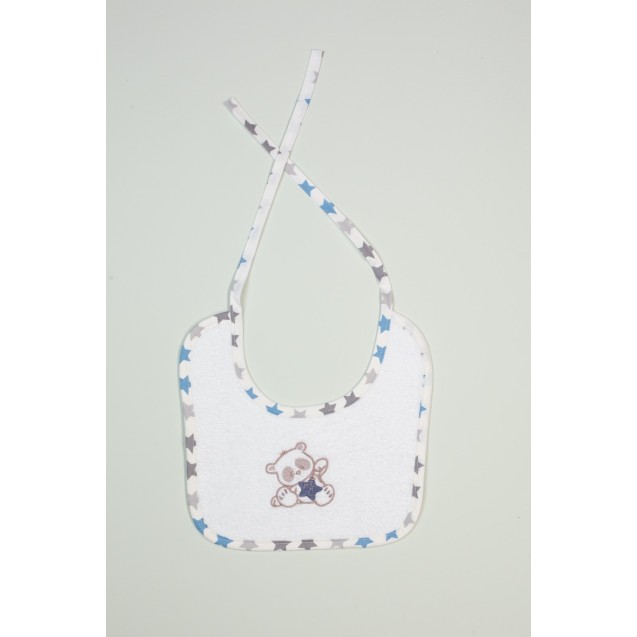 Σαλιάρα Dimcol Star Bear 152 Λευκό 25x25