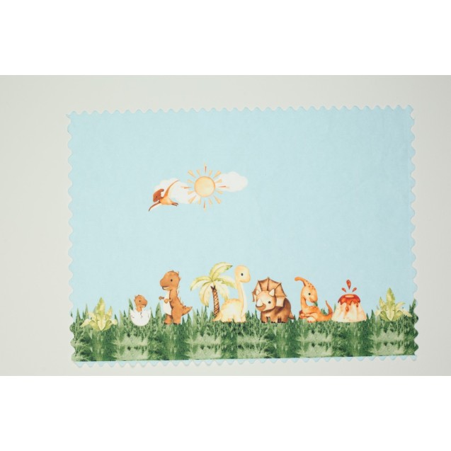 Παιδικό Σουπλά Dimcol Dinosaur Park 517 Σιέλ 35x50