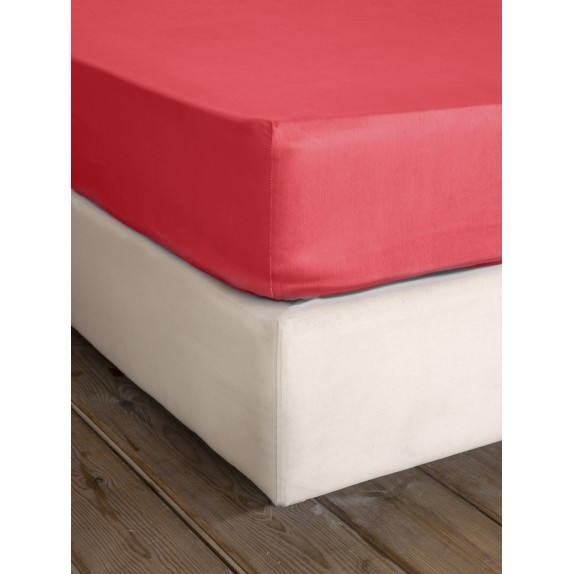 Σεντόνι King Size με Λάστιχο Nima Superior Satin Red...