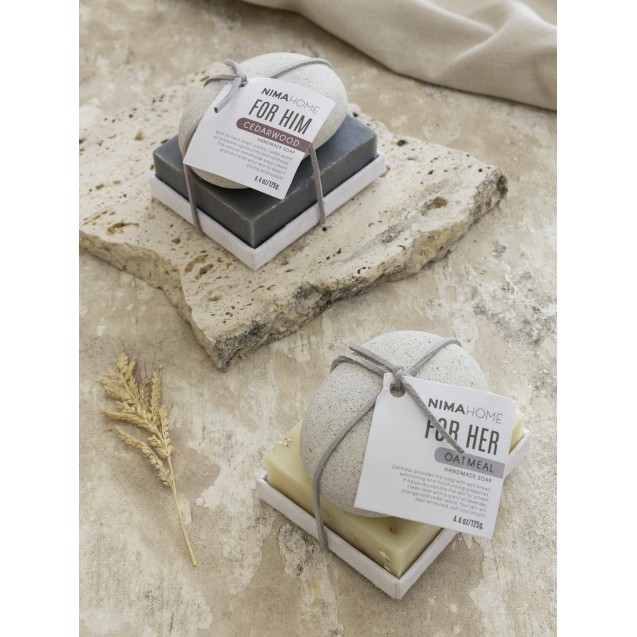 Σετ Σαπούνι Χειροποίητο 125g και Πέτρα...