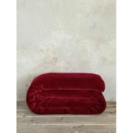 Κουβέρτα Βελουτέ Μονή Nima Coperta Red 160x220