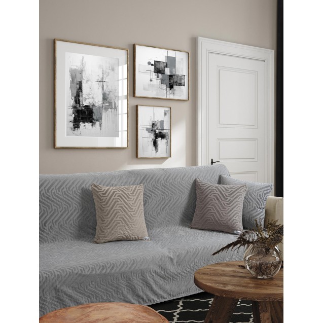 Μαξιλαροθήκη Διακόσμησης Madi Slange Grey 50x50