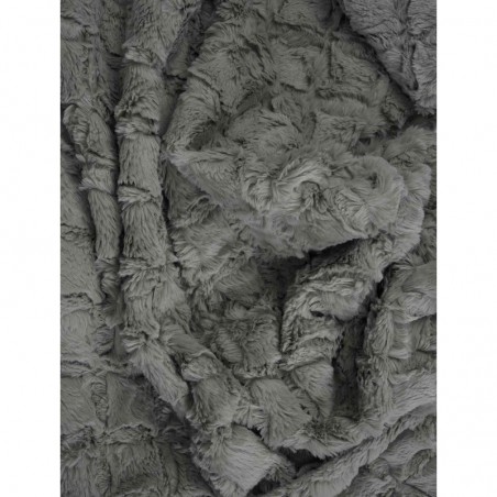 Ριχτάρι Γούνινο Πολυθρόνας Madi Oblong Grey 180x180