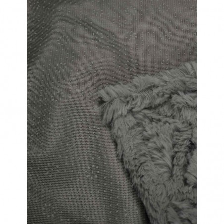 Ριχτάρι Γούνινο Διθέσιου Madi Oblong Grey 180x250