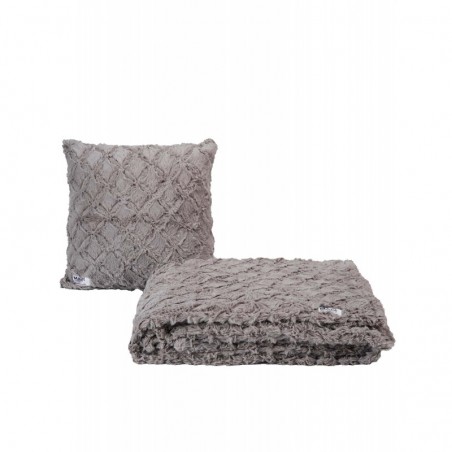 Μαξιλαροθήκη Διακόσμησης Γούνινη Madi Oblong Taupe 50x50