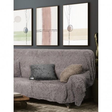 Ριχτάρι Γούνινο Τετραθέσιου Madi Soggy Grey 180x340