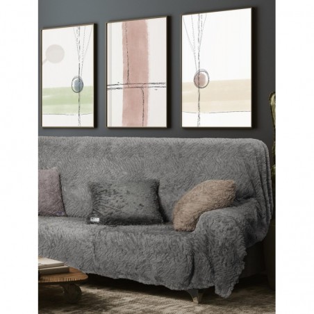 Ριχτάρι Γούνινο Διθέσιου Madi Soggy Taupe 180x250