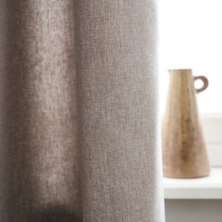 Κουρτίνα με Τρουκς Gofis Home Isolde Elephant Grey 460/15 140x280