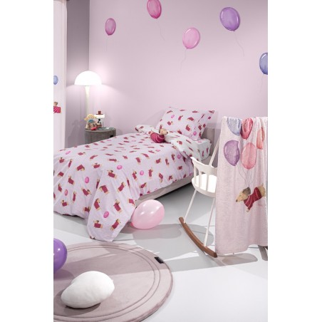 Σετ Παιδική Παπλωματοθήκη Μονή 2 Τεμαχίων Saint Clair Pet Fuchsia 165x225