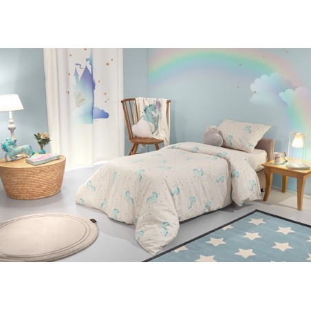 Σετ Παιδική Παπλωματοθήκη Μονή 2 Τεμαχίων Saint Clair Pinto Aqua 165x225