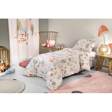 Σετ Παιδική Παπλωματοθήκη Μονή 2 Τεμαχίων Saint Clair Timber Pudra 165x225