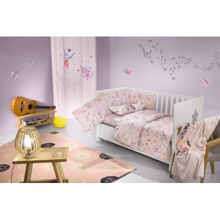 Σετ Σεντόνια Κούνιας 3 Τεμαχίων Saint Clair Jazz Lilac 115x170