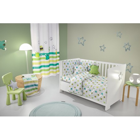 Σετ Σεντόνια Κούνιας 3 Τεμαχίων Saint Clair Monsters Lime 115x170