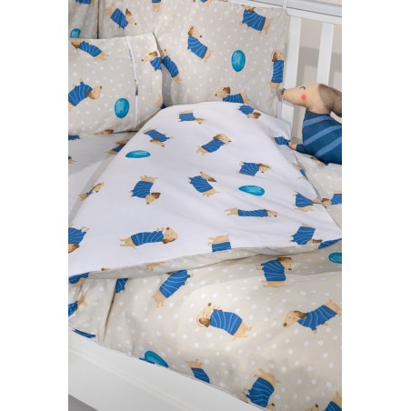 Σετ Σεντόνια Κούνιας 3 Τεμαχίων Saint Clair Pet Blue 115x170