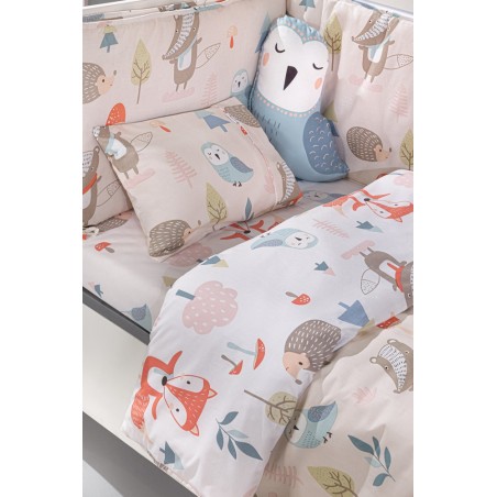 Σετ Σεντόνια Κούνιας 3 Τεμαχίων Saint Clair Timber Pudra 115x170