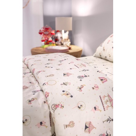 Σετ Παιδικά Σεντόνια Μονά με Λάστιχο 3 Τεμαχίων Saint Clair Enjoy Pinky 100x200+28