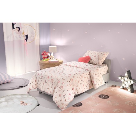 Σετ Παιδικά Σεντόνια Μονά 3 Τεμαχίων Saint Clair Enjoy Pinky 165x250