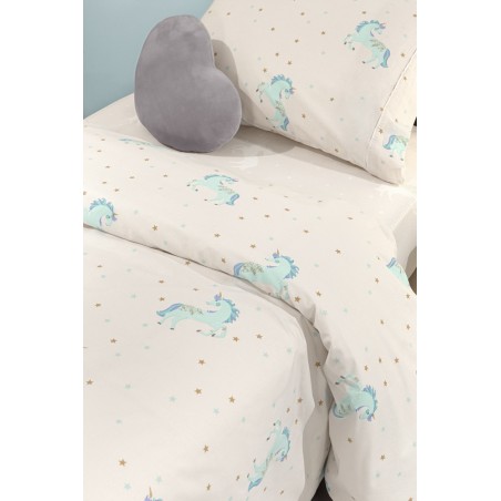 Σετ Παιδικά Σεντόνια Μονά 3 Τεμαχίων Saint Clair Pinto Aqua 165x250