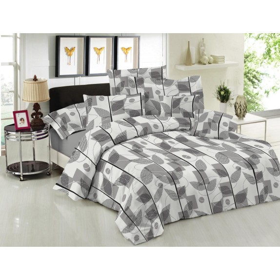 Σετ Πάπλωμα Μονό 2 Τεμαχίων Le Blanc Leaves Grey 160x240