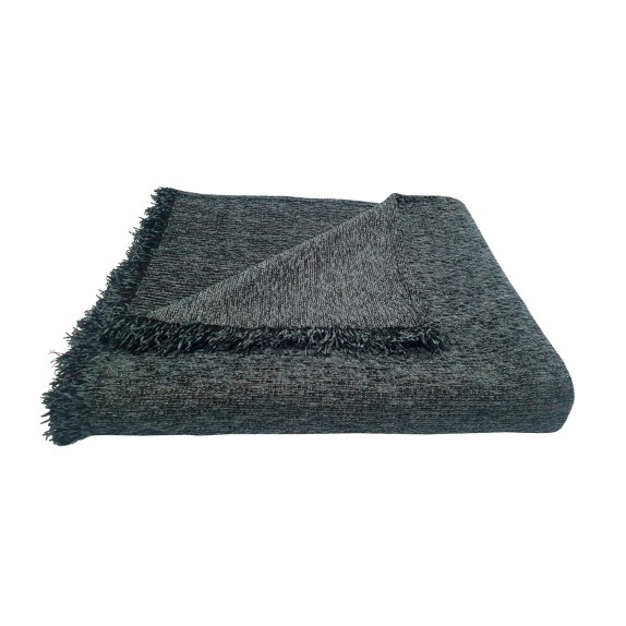 Ριχτάρι Πολυθρόνας ΚΟΜΒΟΣ Chenille Ψάθα Sky Grey 180x180