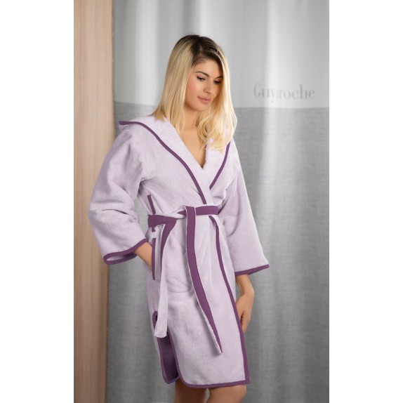 Μπουρνούζι New Comfy Lilac Small με Κουκούλα