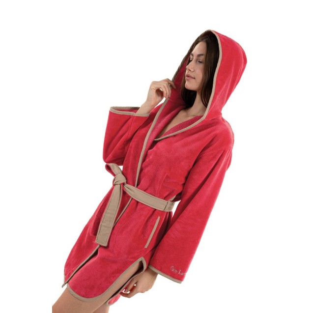 Μπουρνούζι New Comfy Red Small με Κουκούλα