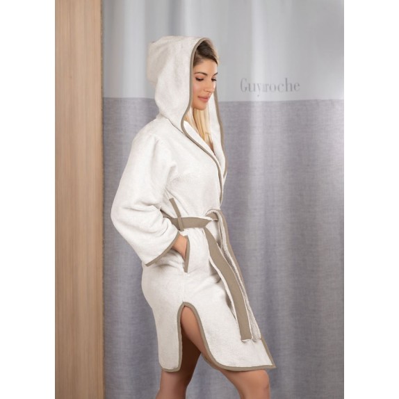 Μπουρνούζι New Comfy Sand Medium με Κουκούλα