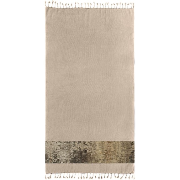 Πετσέτα Θαλάσσης Pestemal 6 Beige 90x170