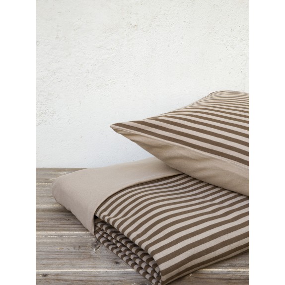 Σετ Παπλωματοθήκη Μονή Nima - Suave Brown 160x240