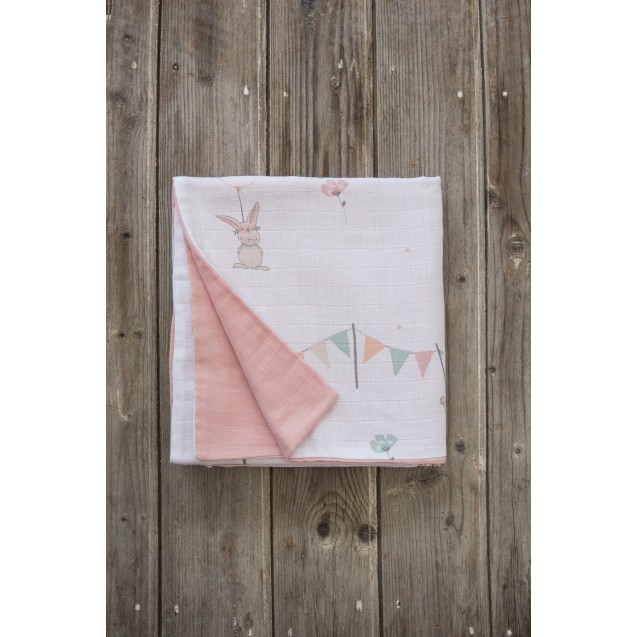 Κουβέρτα Κούνιας Nima 100x140 - Bunny Love