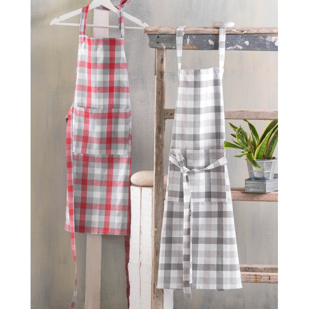 Ποδιά Κουζίνας Rythmos  Check Κοκκινη 