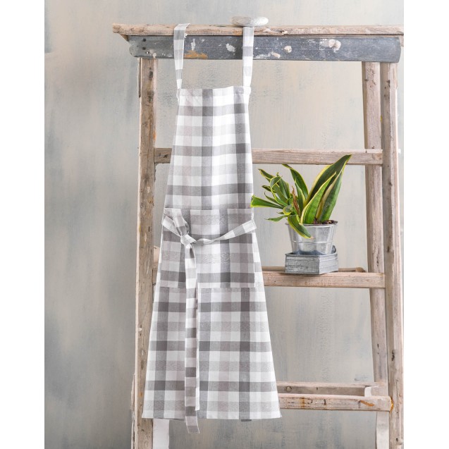 Ποδιά Κουζίνας Rythmos  Check Γκρι 