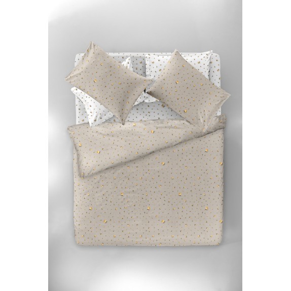 Σετ Παπλωματοθήκη Υπέρδιπλη 3 Τεμαχίων Saint Clair Raffia...