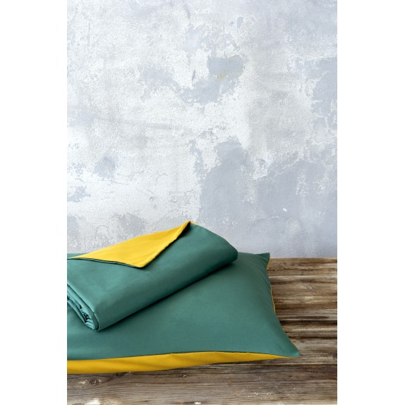 Σετ Παπλωματοθήκη Μονή Nima Abalone - Green / Mustard...
